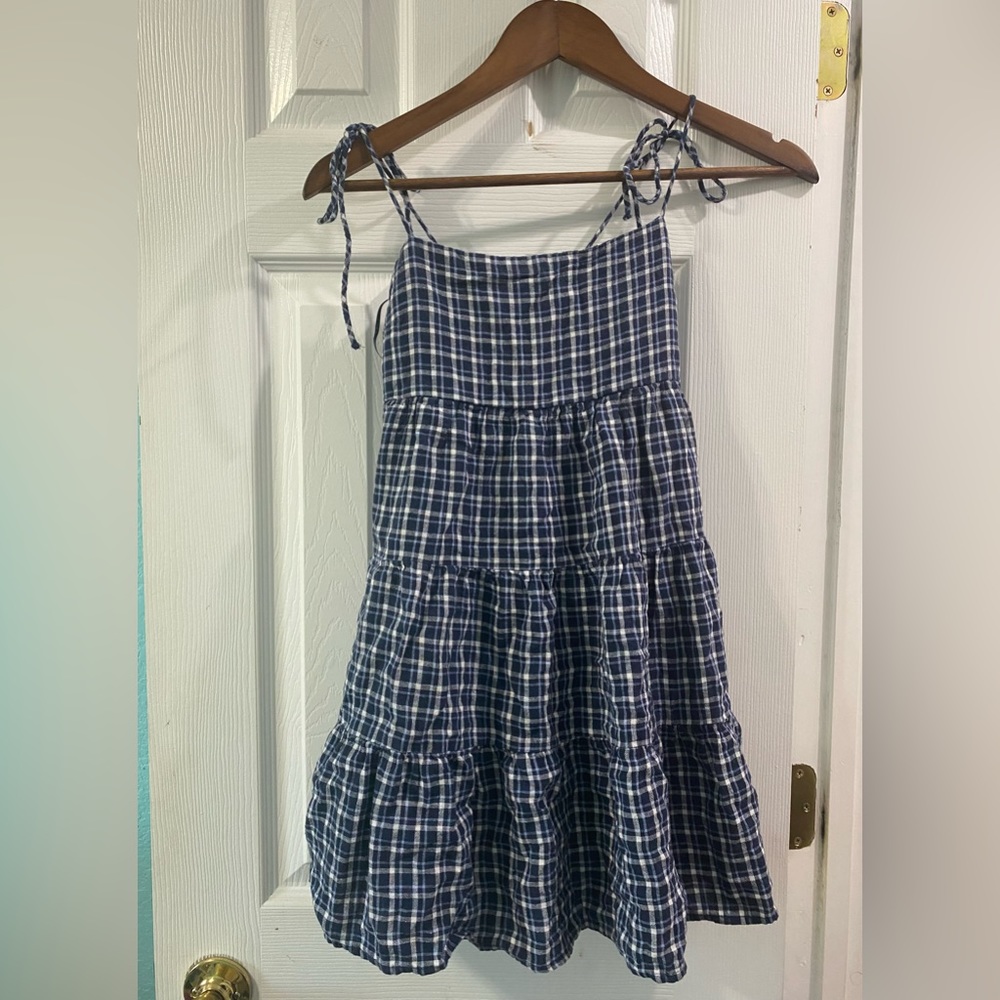 Abercrombie & Fitch Mini Blue Plaid Dress